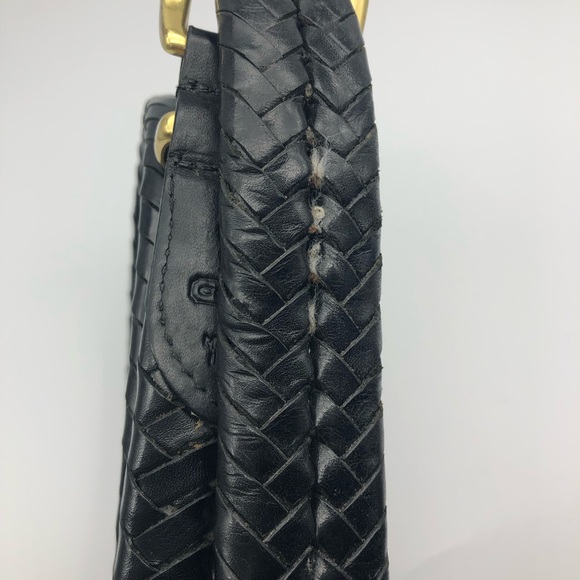 COACH Black Leather Braided Belt Size 42 inches XL - Picture 8 of 9